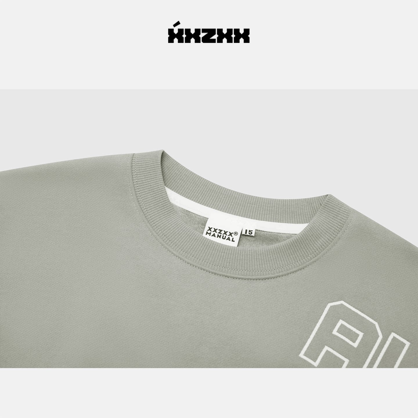 XXZXX velvet round neck sweatshirt for men and women loose trendy brand