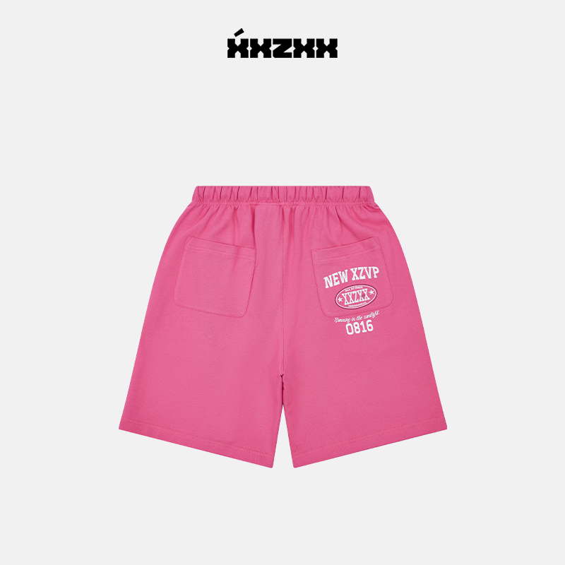 XXZXX印花针织短裤男女款裤子潮牌童装亲子装 2025年夏季新款1203,淘宝优惠券,粉丝福利购,淘宝优惠卷
