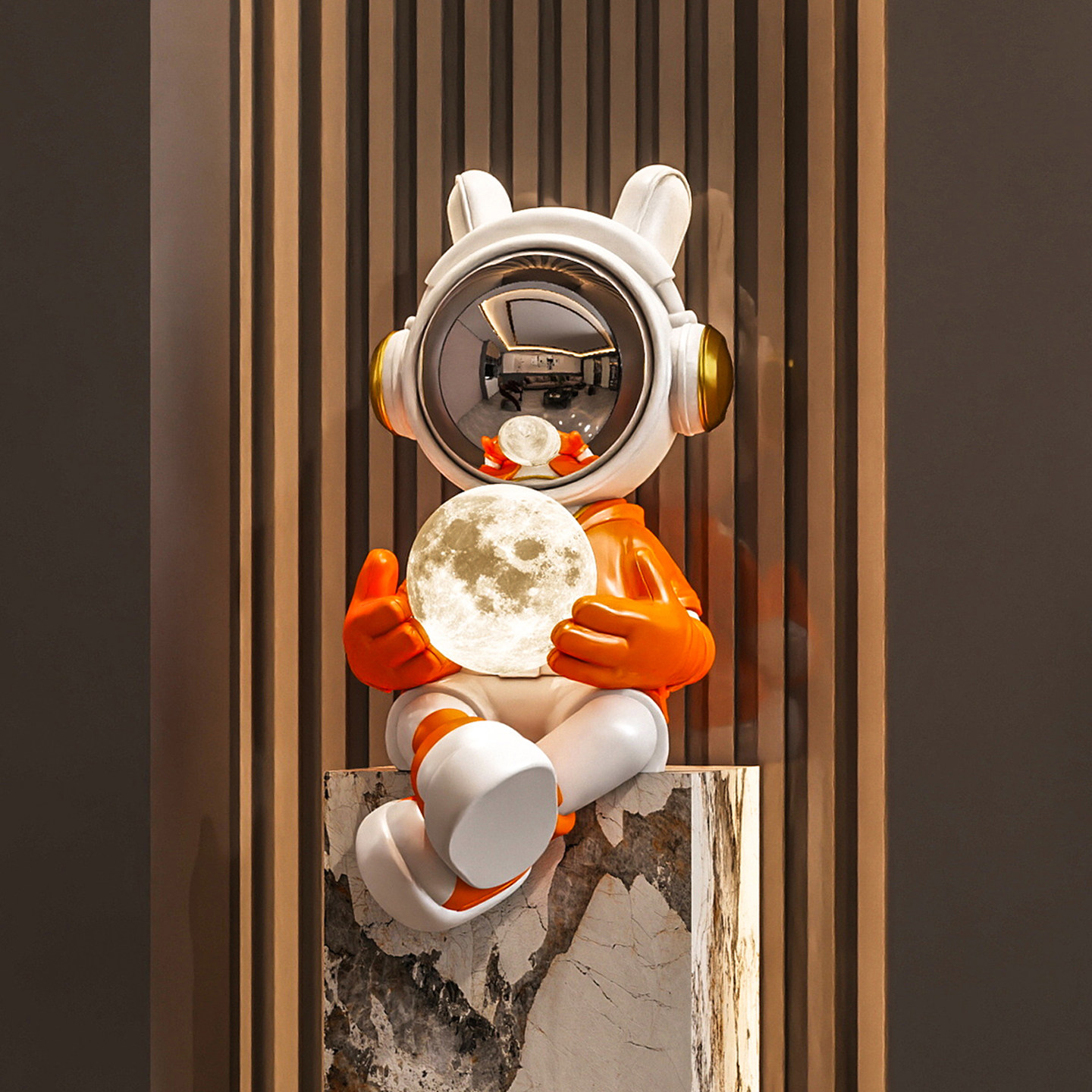 客厅电视柜入户玄关门店橱窗太空人坐姿摆件蓝牙音响新房乔迁礼品,淘宝优惠券,粉丝福利购,淘宝优惠卷