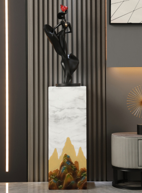 现代创意雕塑人物落地摆件高档大堂客厅玄关电视柜沙发旁艺术摆件
