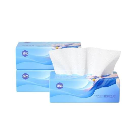 Manhua large size thickened household napkins affordable log facial tissue embossed toilet paper desktop cleaning