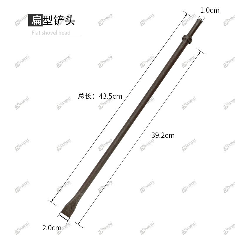 。巨柏150/190/250枪式气铲钎风镐头镐钎铲头35/45cm尖扁形铲刀工 - 图3