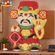 Huge God of Wealth assembled building blocks handcrafted and difficult for adults to attract wealth and treasure assembled building blocks ornaments gifts
