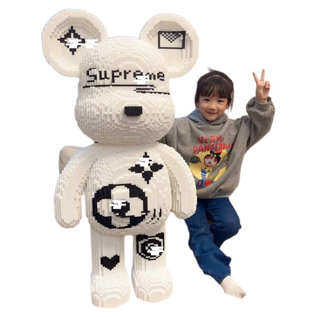Huge one meter white violent bear small particles new adult version of the puzzle huge three-dimensional ornaments for gifts
