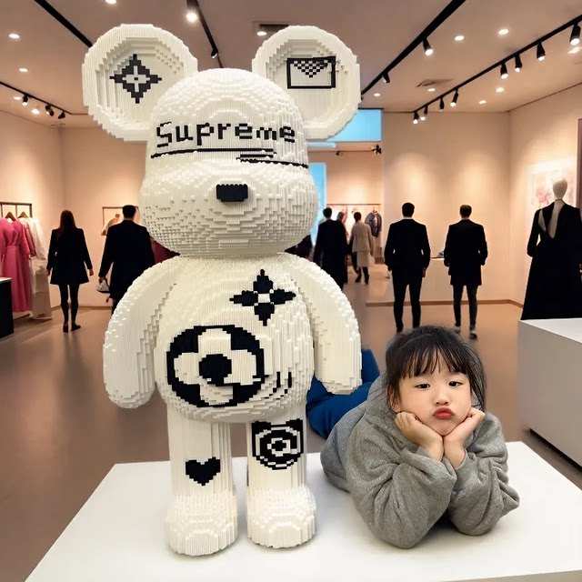 Violent bear building block toy extra large size