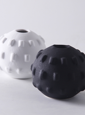 现代样板房简约时尚直筒花插白色花瓶客厅家居装S饰圆形花瓶商用