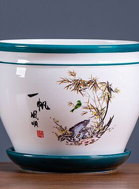 新疆包邮特价花盆陶瓷两