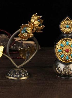 极速密宗用品供具法器佛堂佛前供花莲花八供合金朵玛X食子 酥油花