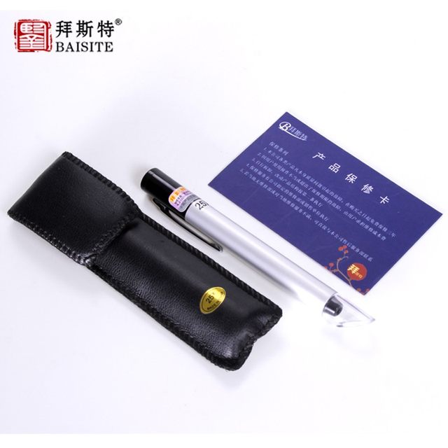 Extremely fast. Best 25x magnifying glass portable pen microscope textile S optical lens for identification of stamp products