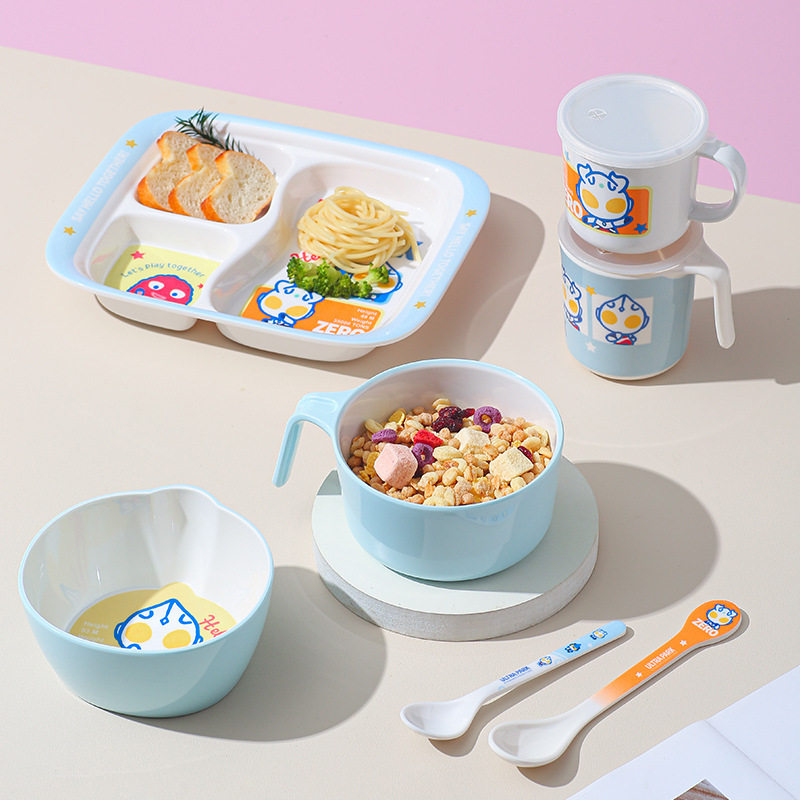 五和奥特曼儿童吃饭专用碗餐具卡通家用宝宝碗勺套装小男孩辅食碗,淘宝优惠券,粉丝福利购,淘宝优惠卷