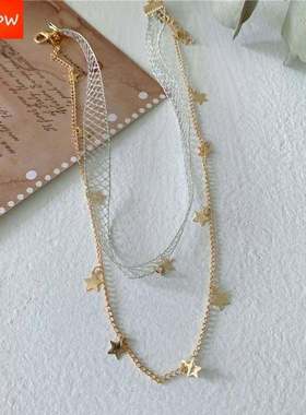 极速Chain necklace collar necklace nymph double lace sZtars