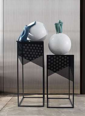 极速落地金属工艺品底座 样板间售楼处过道大堂雕塑摆.件简约摆台