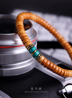 极速天然橄榄核隔珠药片手串手链男女款百搭精O选文玩串diy配饰精