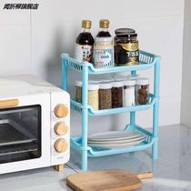 Kitchen Bathroom Mini Shelve Tabletop Debris Shelf Contained Finishing Racks Plastic Corner Multilayer Landing Style (2