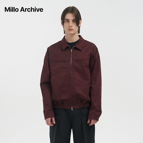 Millo Archive早春新品棉制拉链翻领夹克男女同款街头通勤外套 - 图1