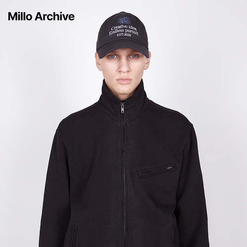 【林一同款】Millo Archive刺绣软顶棒球鸭舌帽中性加长檐显脸小 - 图0