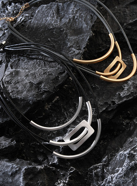 亚马逊热卖欧美个性夸张风重工多层金属饰品时尚高级感女士锁骨链