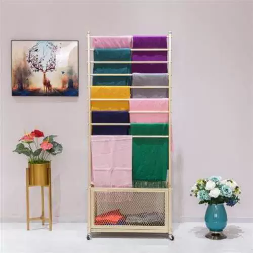 Scarf, stand, cloth, pack, storage system, flower shop