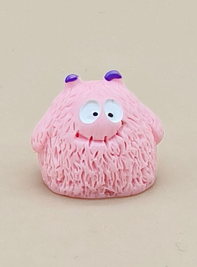 微景观卡通可爱树脂小毛怪动物摆件娃屋家居装饰品桌面汽车小