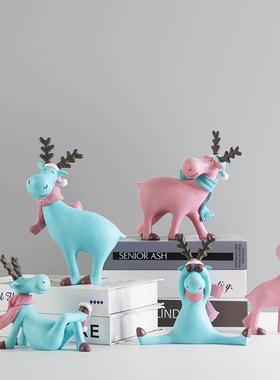 网红创意高端大气工艺礼品摆饰新家客厅电视柜子花架展示柜装饰品