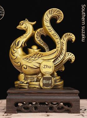 铜方兽饰青龙白虎朱雀玄武四兽户铜四兽一件