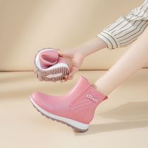Rain shoes womens models 2023 new fashion water shoes women waterproof anti-slip rain boots anti-slip thickened abrasion resistant water shoes new women