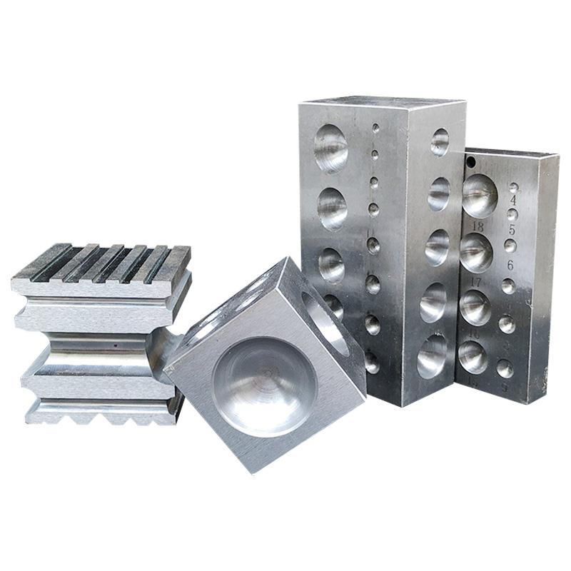 铃铛硬币戒指手工制作四方窝作半圆窝珠作冲头窝砧钻打金工具坑铁 - 图3