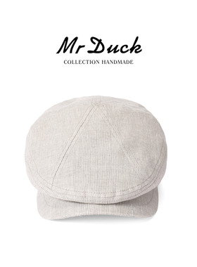 mrduck新品透气亚麻鸭舌帽男款