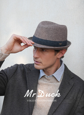 mrduck高克重羊毛经典细条纹