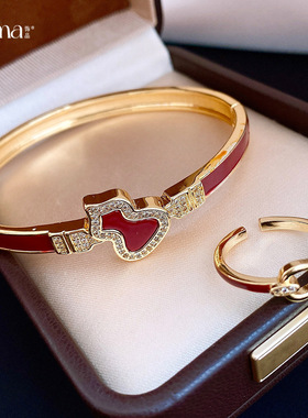 新中式红葫芦滴油锆石手镯