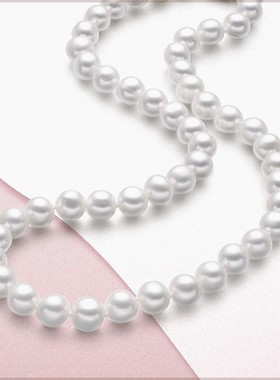 极速白色珍珠项链婚礼贝s珠送妈妈婆婆仿真贝珠母贝项链高端礼物