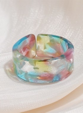 极速Korea Fashikon Vintage Simple Aesthetic Acetate Colorful