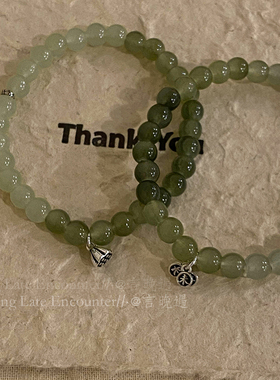 新品冰清玉洁~莲蓬渐变串珠手串女款古F风ins小众设计感气质弹力