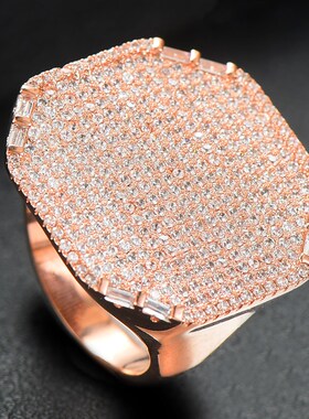 极速ndy Dubai African Big Square Ring forL Women Full Cubic