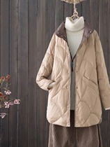 Aileys anti-season light thin down clothes woman in the middle of 2023s new big code loose with thin winter thin