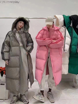 Aileyi anti-season pink long down clothes womens winter 2023 new kneecap thickened Korean version loose for leisure