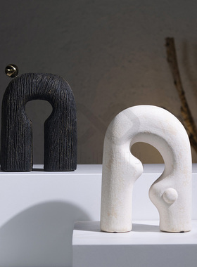 轮回摆件侘寂f风创意简约家居酒店客厅玄关卧室样板间桌面几何装