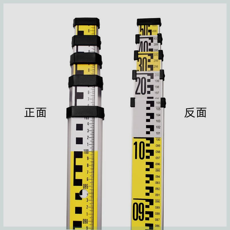 MNorm厂家直销塔尺3米5米7米铝合金水准全站经纬仪双面可伸缩标尺 - 图2