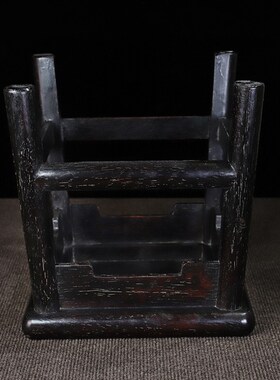 回流旧藏花梨木j镶嵌贝壳小板凳镶嵌七彩贝壳喜上眉梢凳子摆件