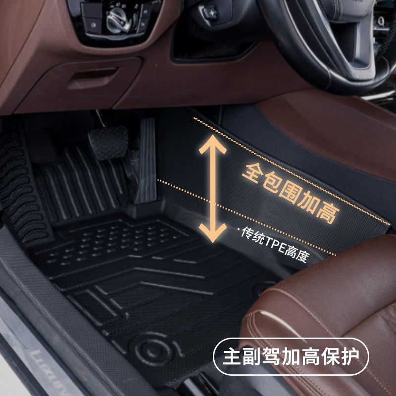 专用21/24/25款丰田皇冠陆放汽车脚F垫TPE全包围改装包门槛5座7座 - 图1