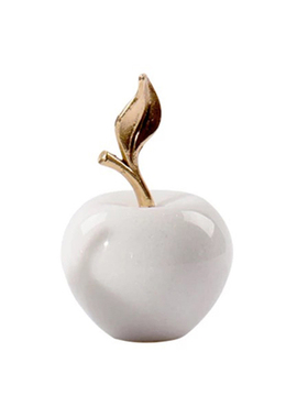 北欧样板间白色大理石苹果梨子摆件现代简约家居创意W水果软装饰