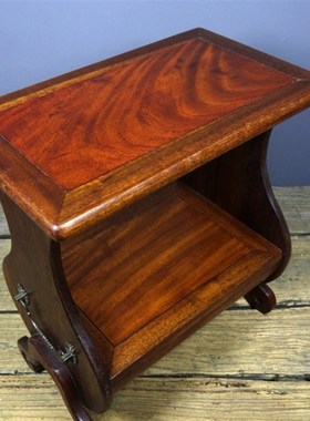 古玩旧藏花梨木欧式支架结构艺术茶几角几移动住宅T家具花瓶阁装