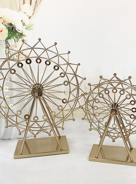 简约现代客厅电视柜酒柜装饰品摆件创意I旋转摩天轮办公室桌面摆