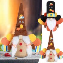 Thanksgiving Day Decoration Turkey Doll h Faceless Doll