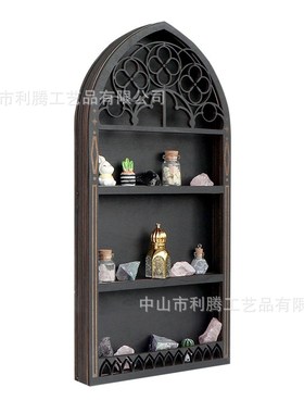 跨境热销多层f架四叶草法式架恒星之门水晶架挂件切割打标装饰木