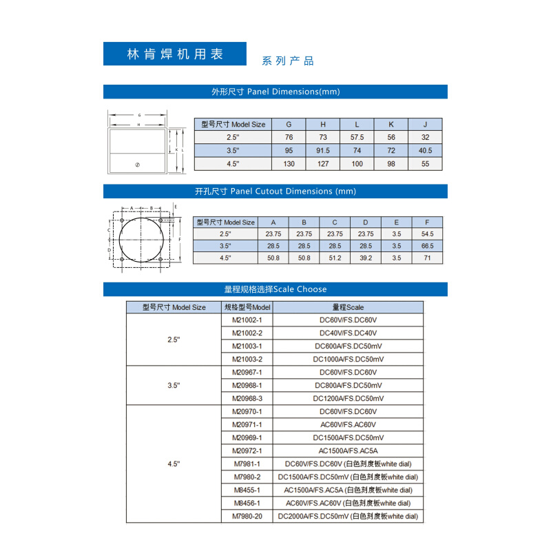 国产代用横河电流表电压表电焊机指示表M21002-2 DC40V FS40V-图0