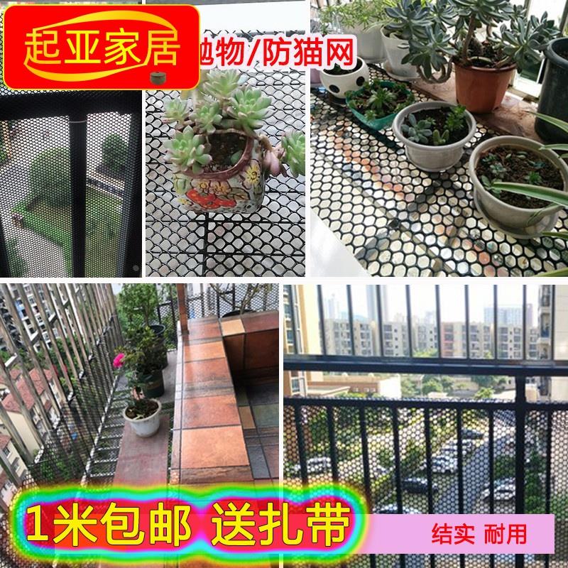 黑塑料网格片防护网小孔猫咪封阳台窗户网猫宠物防逃坠落掉东西网 - 图0