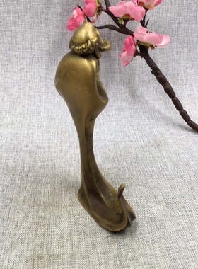 古玩铜器收藏达摩倒流香优质黄铜 色泽雅致 形制端正 包浆厚重