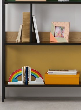 儿童书立架样板间摆件卡通彩虹可爱书挡家用书桌书籍收.纳家居装