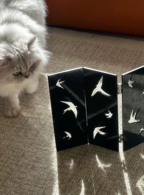 秘密卡车ins亚克力燕子桌面屏风新中式摄影道具装饰Y摆件简约小众